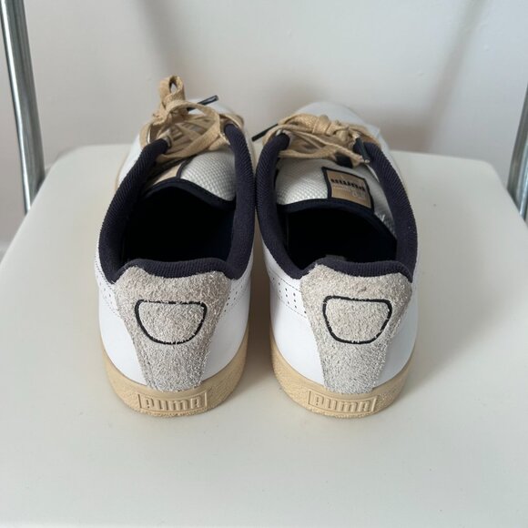 Puma Clyde Sneakers White Leather Men’s 9.5 - Picture 3 of 5